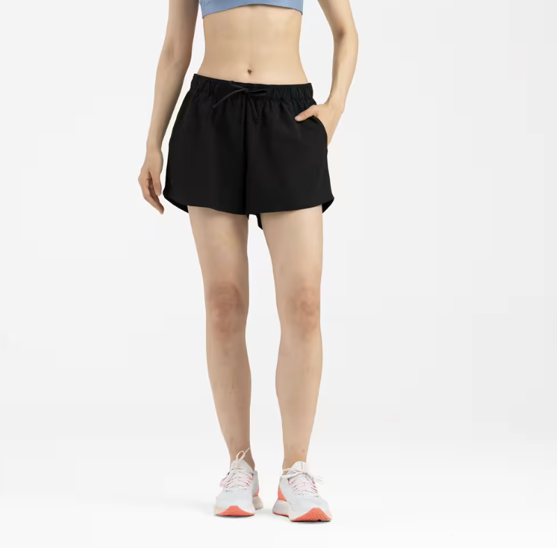 Quần short chạy bộ nữ thoáng khí - Run 500 Dry đen